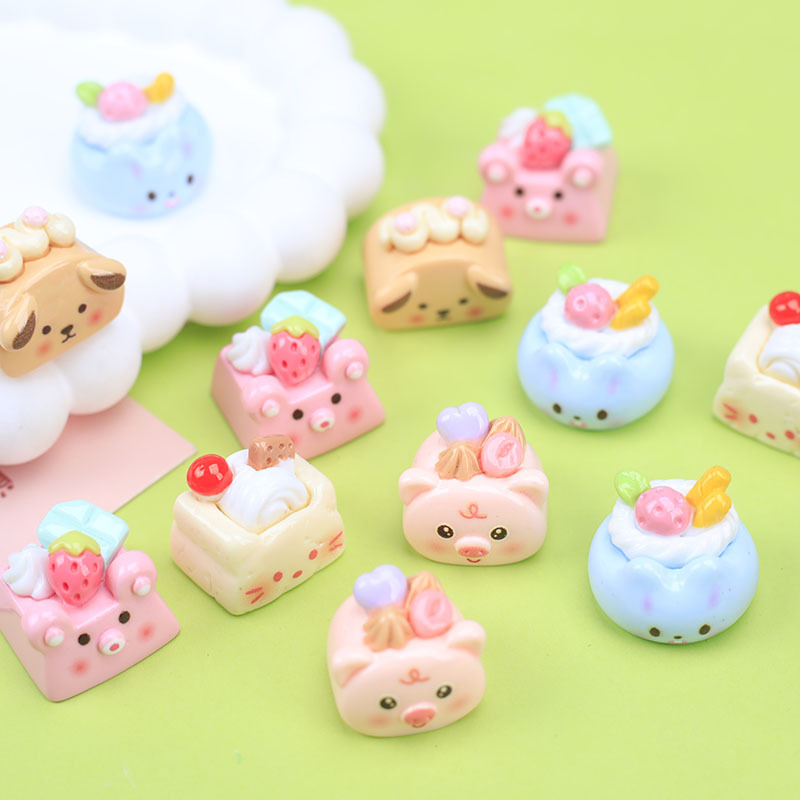 Three dimensional cartoon cream food play with accessories