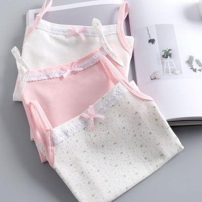 2022 new pattern girl camisole vest Primer Underwear girl jacket Thin section pure cotton vest