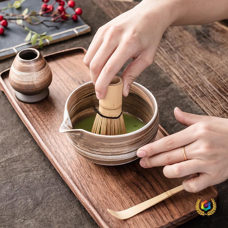 <unk> estilo japonés para hacer matcha con set de té matcha de bambú cepillo de matcha de 100 libros de la dinastía Song ordenar la ceremonia del té Zen matcha