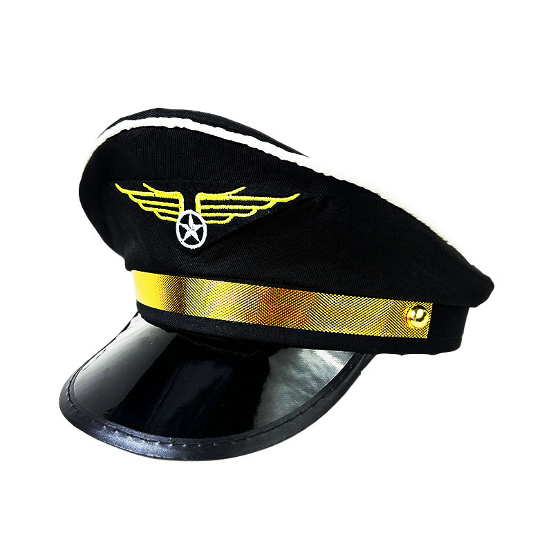 Sombrero de policía europeo y americano de siete colores de Amazon, uniforme sexy, sombrero de fiesta, sombrero de capitán de Halloween, sombrero de policía europeo y americano
