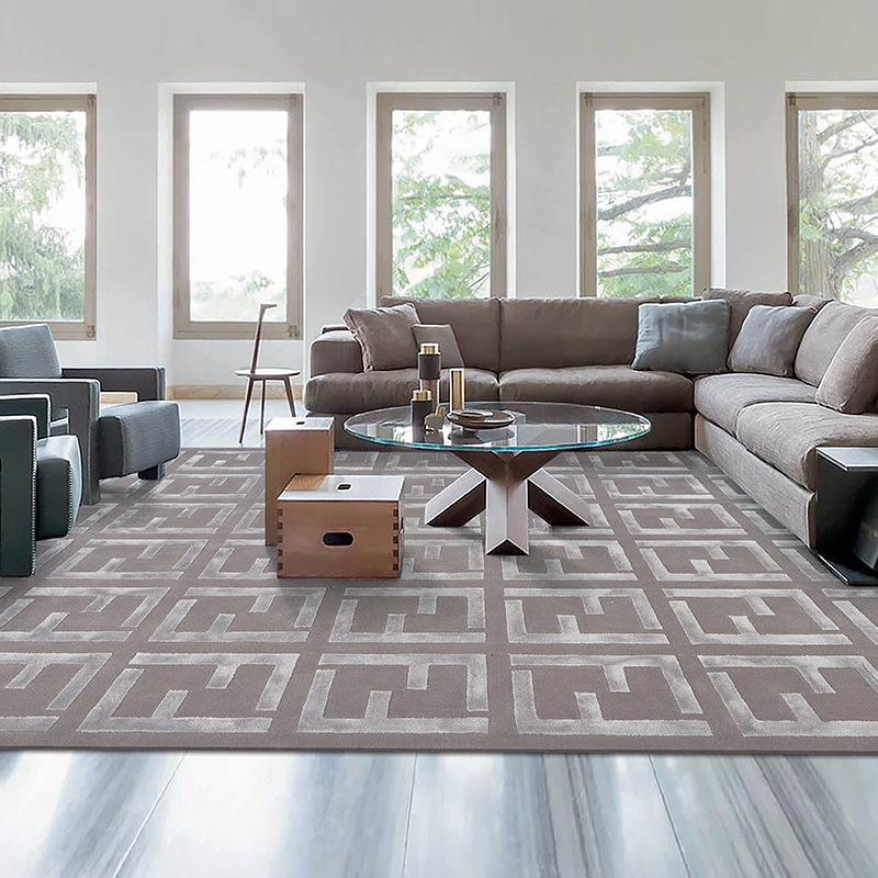 Alfombra de lana doméstica sala de estar personalizada a mano resistente a la suciedad fácil de cuidar alfombra de cama de dormitorio lana alfombra de algodón humano