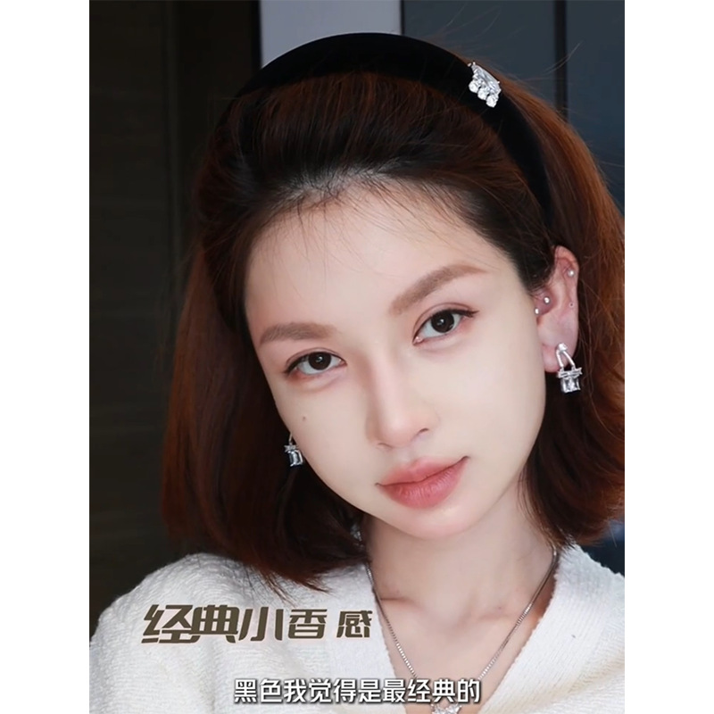 Versión coreana de otoño y invierno lujoso estilo de zircon seda veludo cinturón de cabello alto cráneo cinturón de cabello temperamento cinturón de cabello adornamiento de cabello