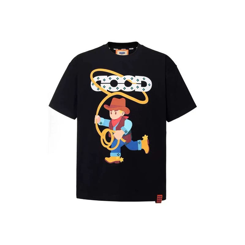 Cowboy Style Illustration Personalized Men's T-Shirt, Comfortable and Fashionable Casual Short-Sleeved Summer Trendy Clothing Cowboy Style Illustration Personalized Men's T-Shirt, Comfortable and Fashionable Casual Short-Sleeved Summer Trendy Clothing