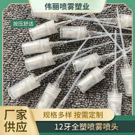 12牙全塑喷雾喷头全塑光面线型塑料喷雾泵头头化妆品护肤品