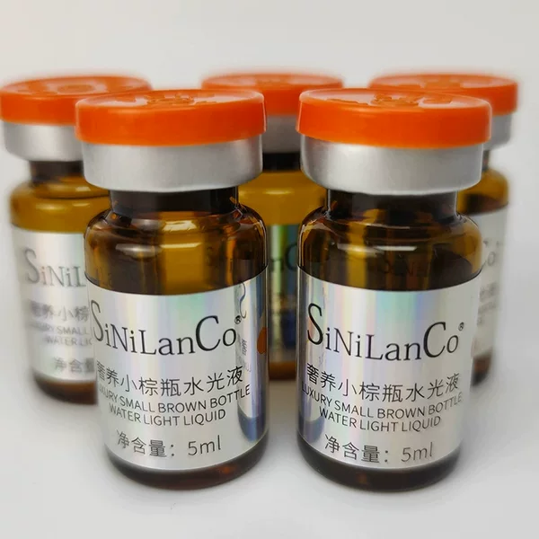 Small Brown Bottle Water Light Set Box Whitening Brightening Skin Color Fade Spot Cinema Line Special Instrument Import VC Water Light Liquid