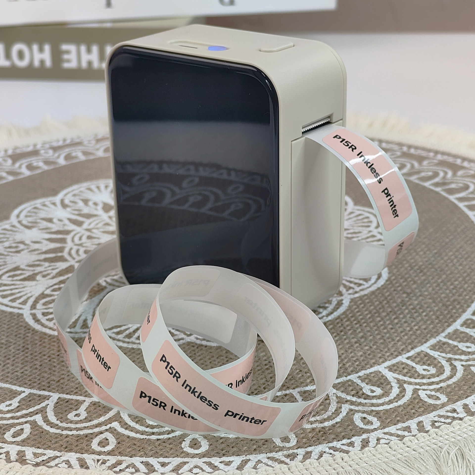 Wireless printer P15 Mini label maker APP 17 languages