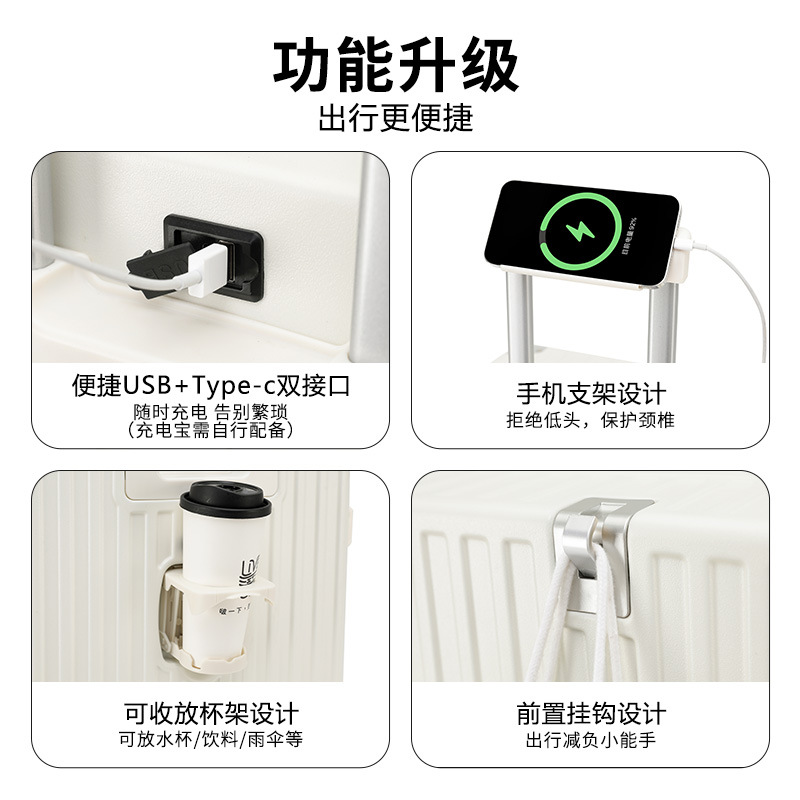 Maleta multifuncional con marco de aluminio para mujer 24 pulgadas anti-caída 28 maleta con ruedas para hombre 26 maleta 20 con código de embarque