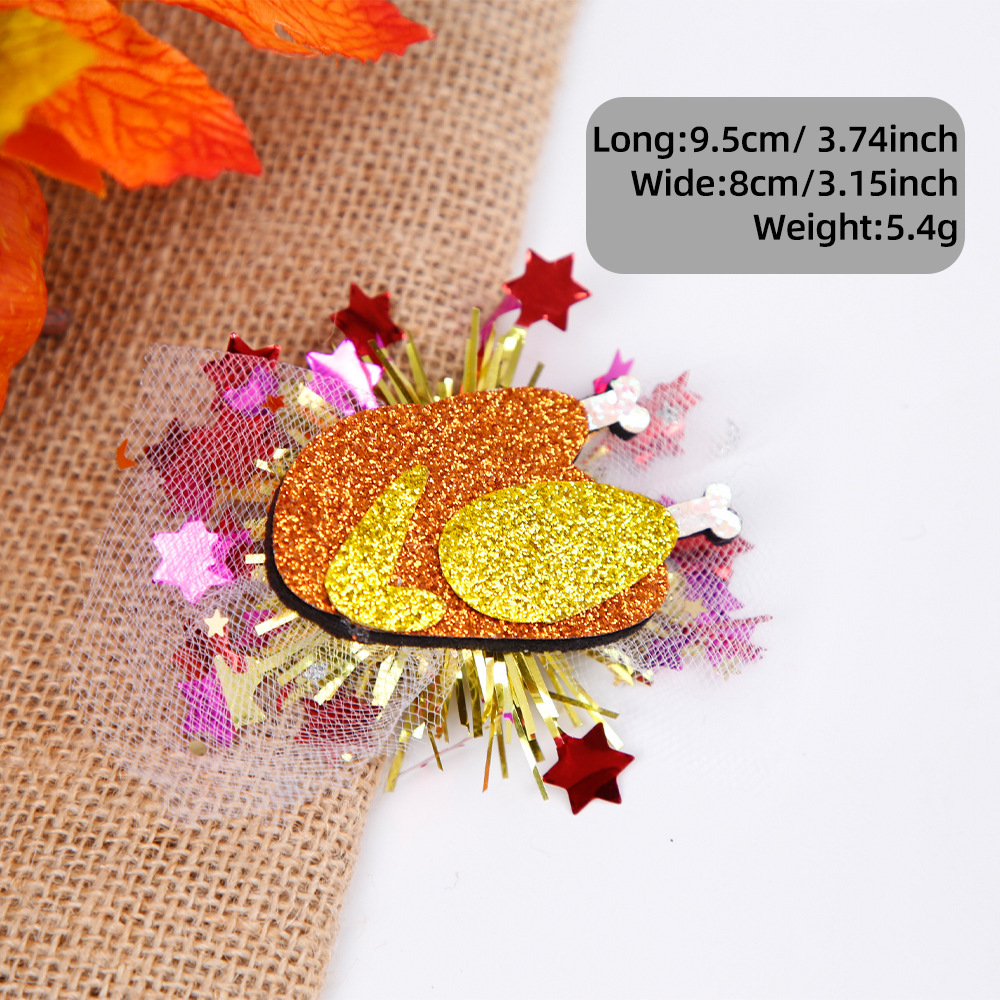 Día de Acción de Gracias accesorios para mascotas calabazas turquía mallas brocas de cabello perros gatos otoño festival de cosecha fiesta decoración tarjeta de cabello