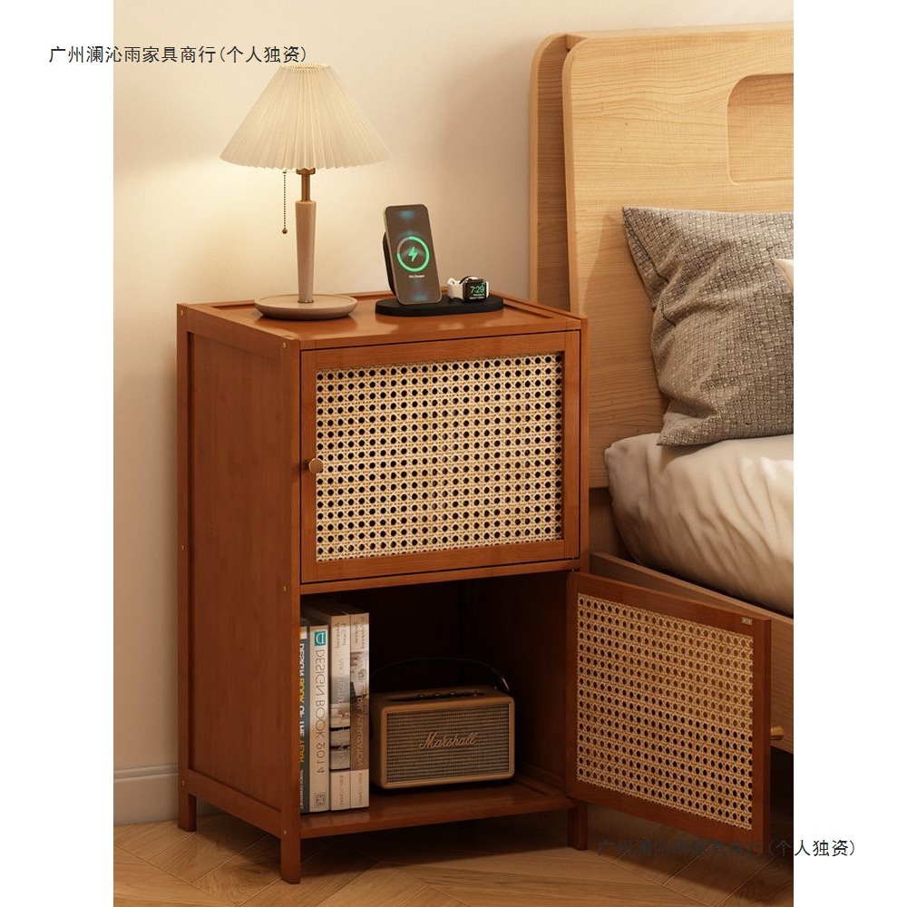 Mesa de cabezal de cama simple pequeño casero armario de almacenamiento al lado de la cama armario de almacenamiento moderno estante de almacenamiento del dormitorio varias camas