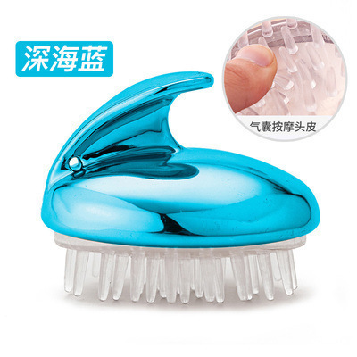 Mejorada galvanoplastia cepillo de champú de silicona limpieza del cuero cabelludo del hogar anti-picazón rasguño fabricante de dispositivos champú peine champú artefacto