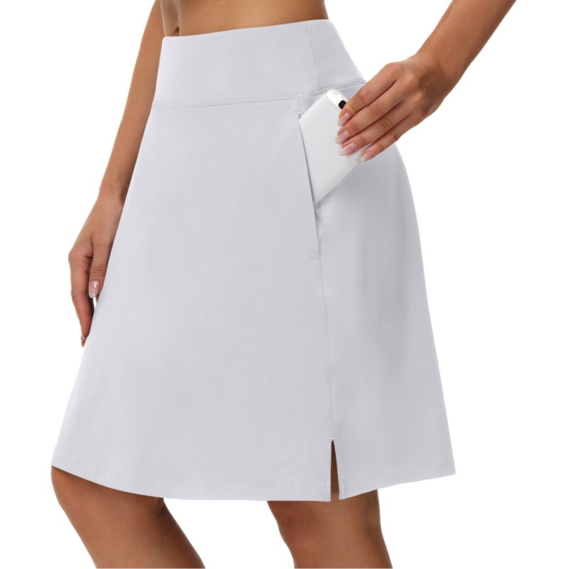 2023 European and American-style fake two-piece moving tennis culottes yoga fitness anti-exposure running quick-drying women's golf skirt