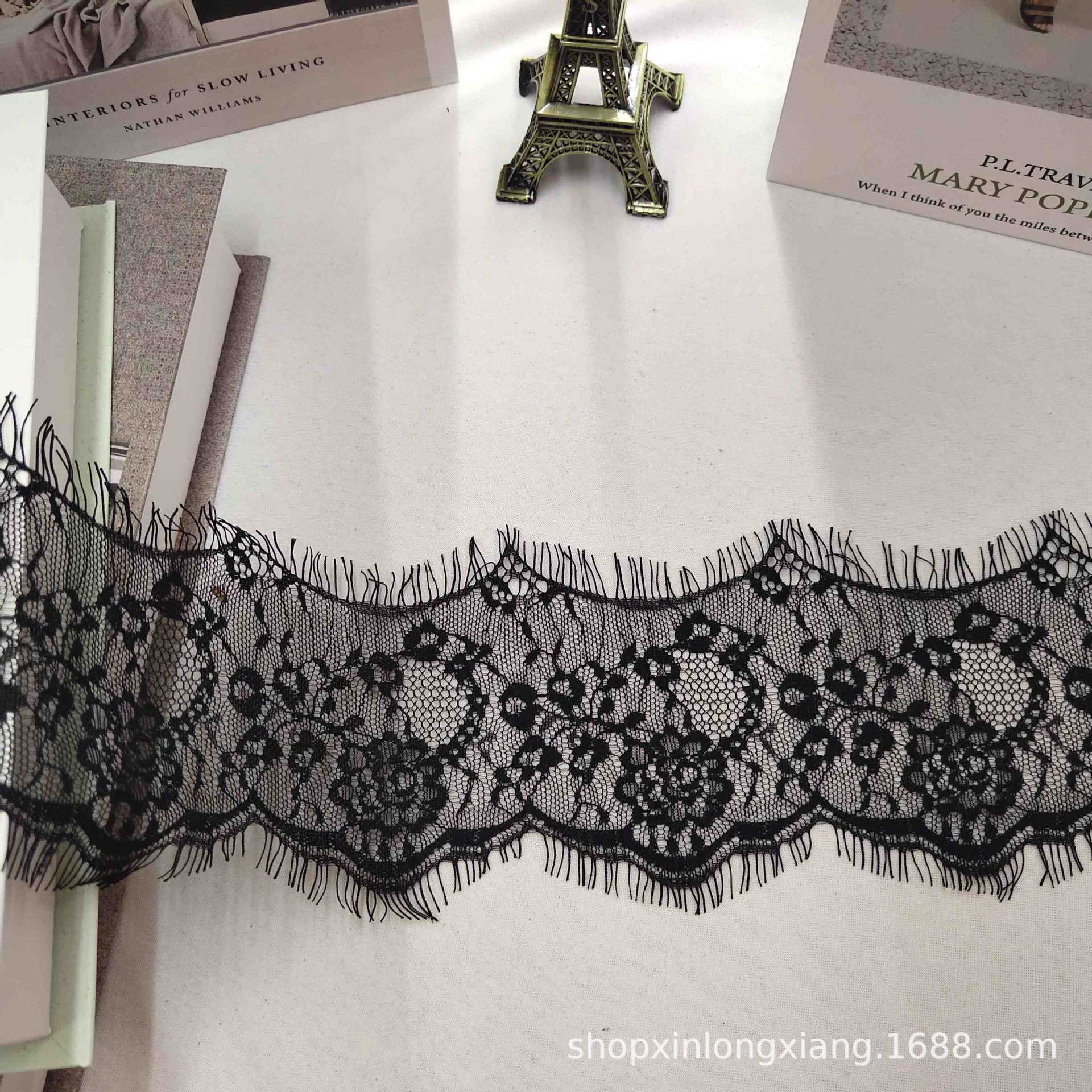 9CM睫毛蕾丝花边 锦纶无弹力 厂家现货直销