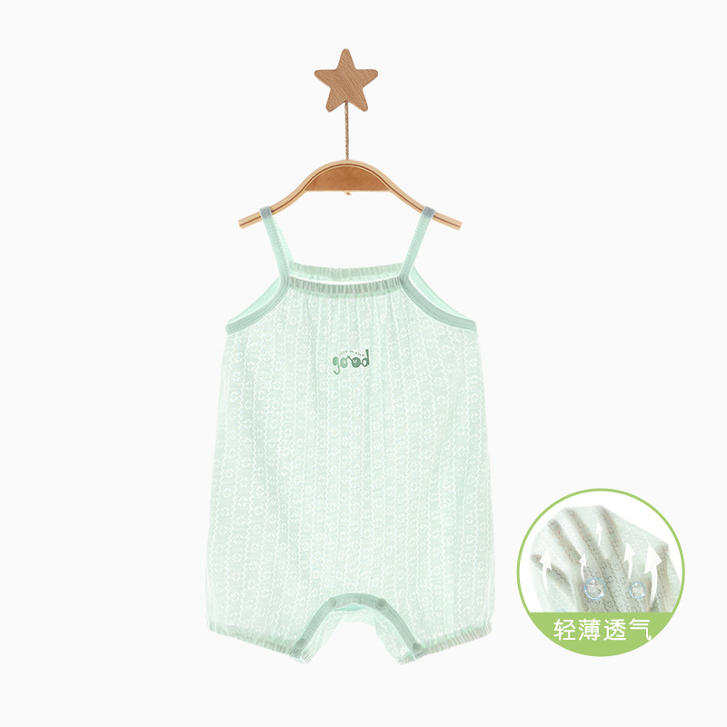 Ropa de bebé de una pieza, ropa de verano para recién nacidos, ropa de pedo delgada, chaleco para niños pequeños, camisola, ropa de verano para bebés para hombres y mujeres