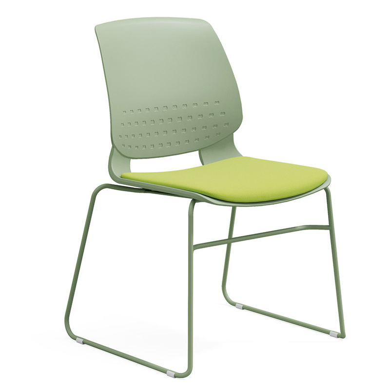 Silla de entrenamiento Silla de recepción apilable en forma de arco pie Silla de comedor respaldo ergonómico silla de oficina entrenamiento Silla de aula image 8