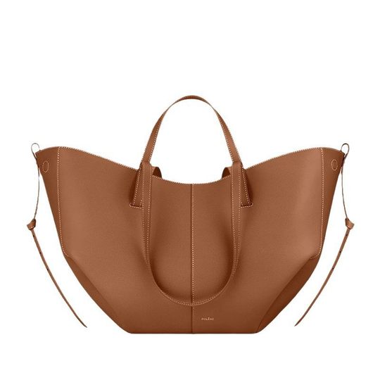 in stock polene Polingen Wings Bag Cyme Cowhide Bucket Bag Handbag Tote Large Capacity commuter Bag