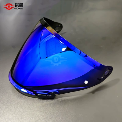 Lens 3/4 Helmet Sun Visor | Dəbilqə (Kaska) aksesuarları - of603-blue-plated