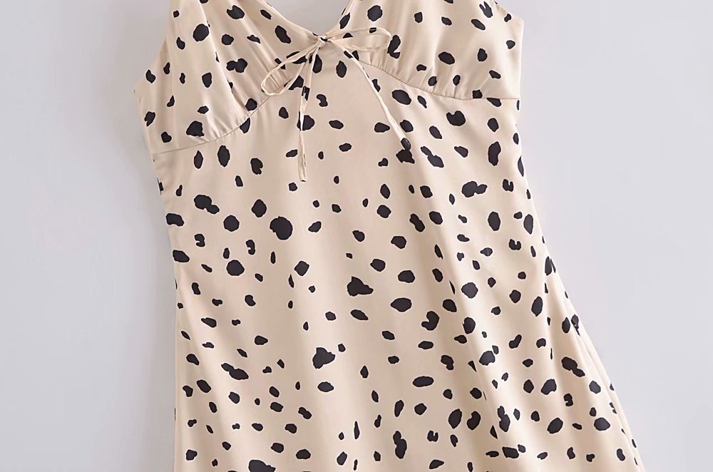 Slim irregular polka dot suspender dress Nihaostyles wholesale clothing vendor NSAM75860