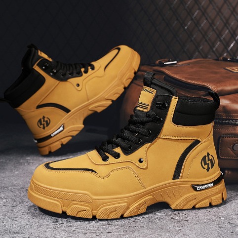 2024 Autumn and Winter New High-top Martin Boots British Style Workwear Locomer Shoes All-match Casual Shoes Trendy Shoes Outdoor Cross-border