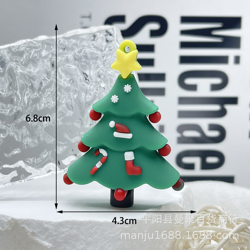 クロスボーダークリスマス立体人形キーホルダーペンダントクリスマス小さなギフトサンタクローススクールバッグペンダントクリスマスツリー|undefined