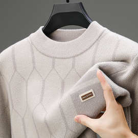 高档男士加厚半高领毛衣秋冬新款时尚潮流休闲内搭弹力针织打底衫