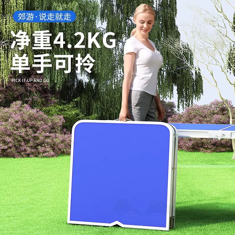 Puesto de mercado nocturno, mesa pequeña plegable rectangular portátil, mesa de comedor para el hogar simple, mesa plegable para exteriores