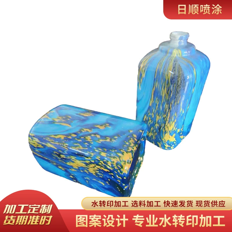 New glass products water transfer processing to surface printing technology pattern camouflage printing wood grain transfer