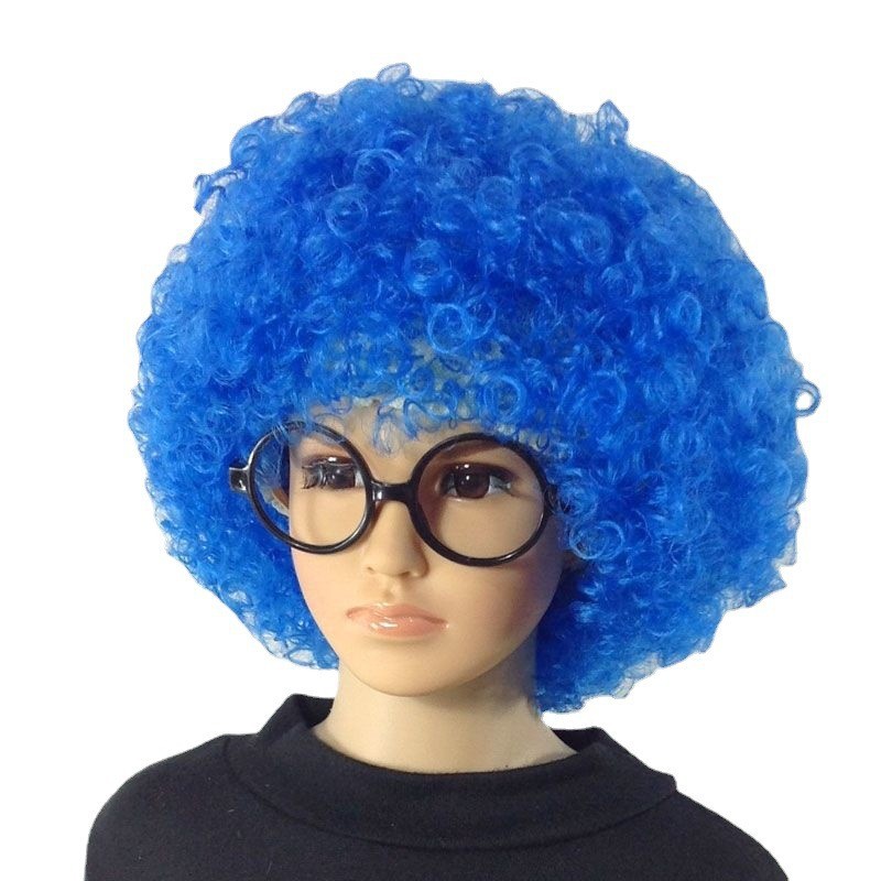 Cabeza divertida pelucca explosiva pelucca divertida payaso props de espectáculo peluca de color cubierta material de jardín de infantes área de rendimiento