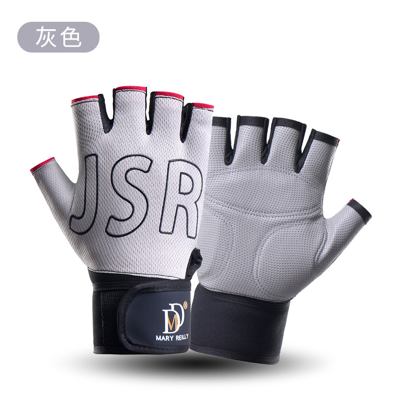 Guantes de fitness para bicicletas al aire libre antideslizantes protectores respirables de un solo cuello de entrenamiento guantes de bicicleta de medio dedo