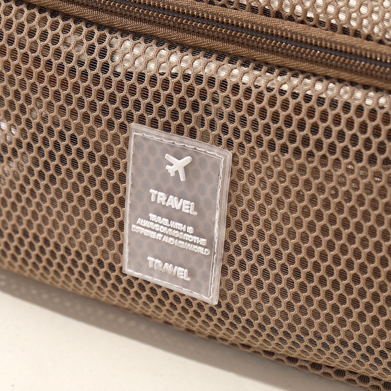 Nuevo producto transfronterizo bolsa de cosméticos de hilo de red para mujer de gran capacidad, sensación avanzada, bolsa de almacenamiento de lavado de viaje multifuncional