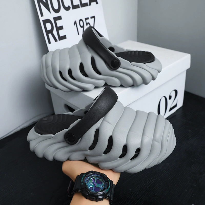 Мужские летние уличные сабо с эффектом «ходьбы по облакам», спортивные закрытые модные пляжные сандалии для водителей.