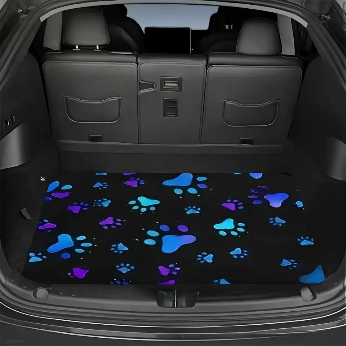 Colorful Floral Car Trunk Mat, Stain-Resistant and Wear-Resistant, All-Season Universal Floor Mat, Water-Absorbent Storage Mat, Cross-Border Temu
