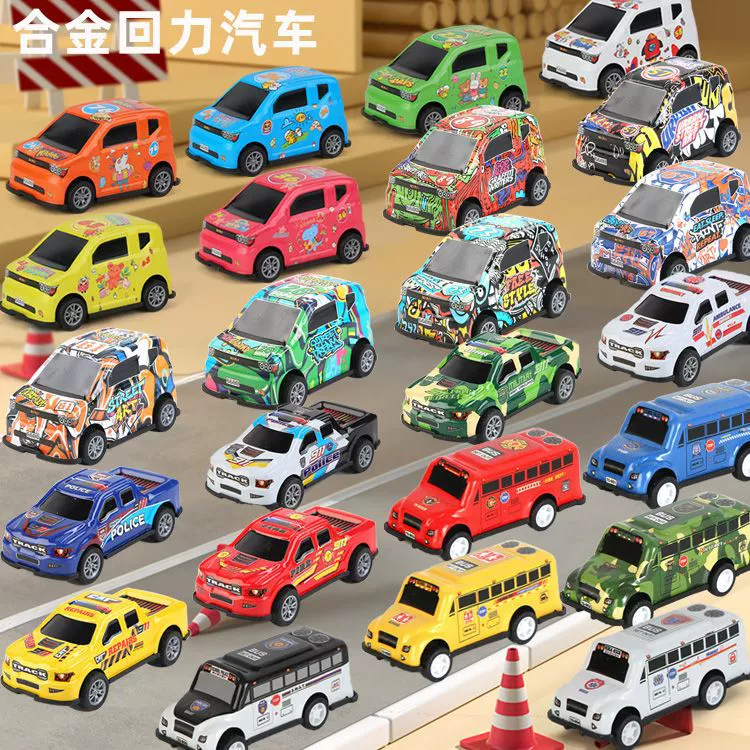 Оптовая продажа трансграничный автобус из сплава для детей мальчик возвращается школьный автобус модель мини-металлический железный маленький пикап модель автомобиля
