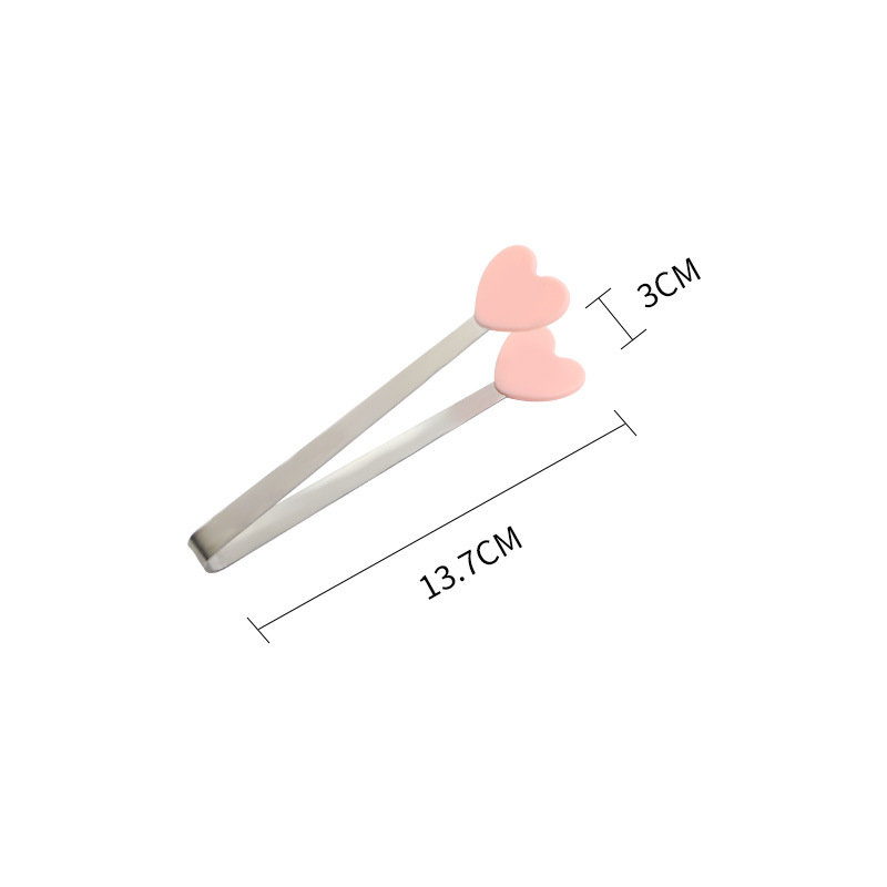 Lindo clip de hielo de silicona de palma pequeña antideslizante mini clip de comida de acero inoxidable clip de comida de postre de silicona clip de azúcar