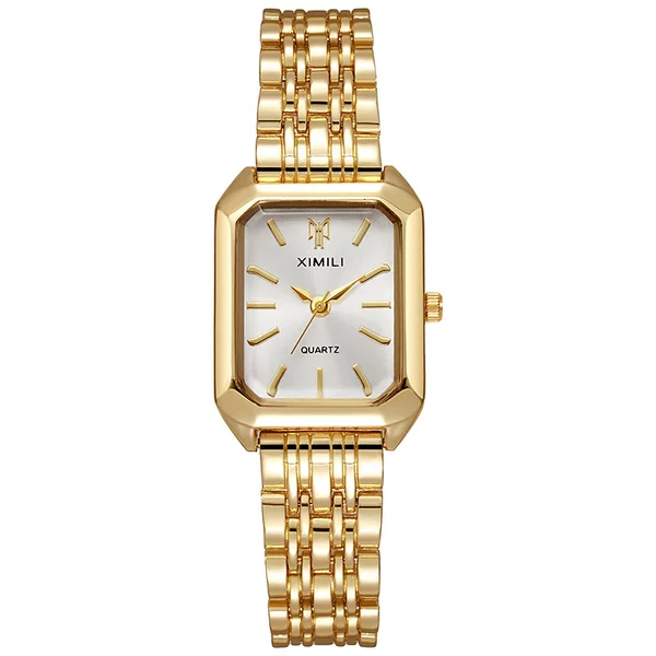 Foreign Trade Hot Selling New Trendy Square Women's Watch Gold Watch Women's Watch Steel Belt Women's Watch Manufacturer Spot Wholesale
