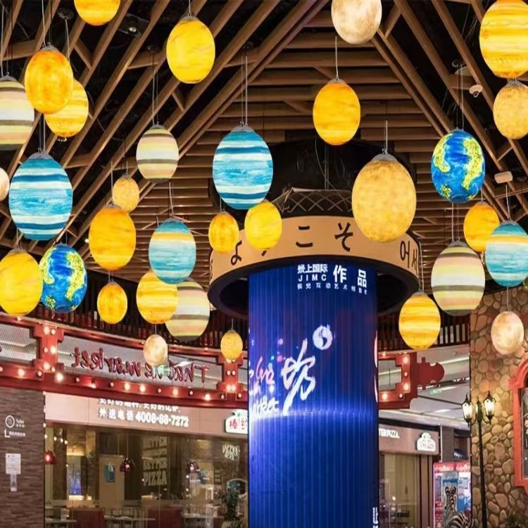 Floating Planet Chandelier, Earth Lamp, Eight Planets Decor Lamp, Space Starry Lamp, Moon Lamp, Large Moon Lamp