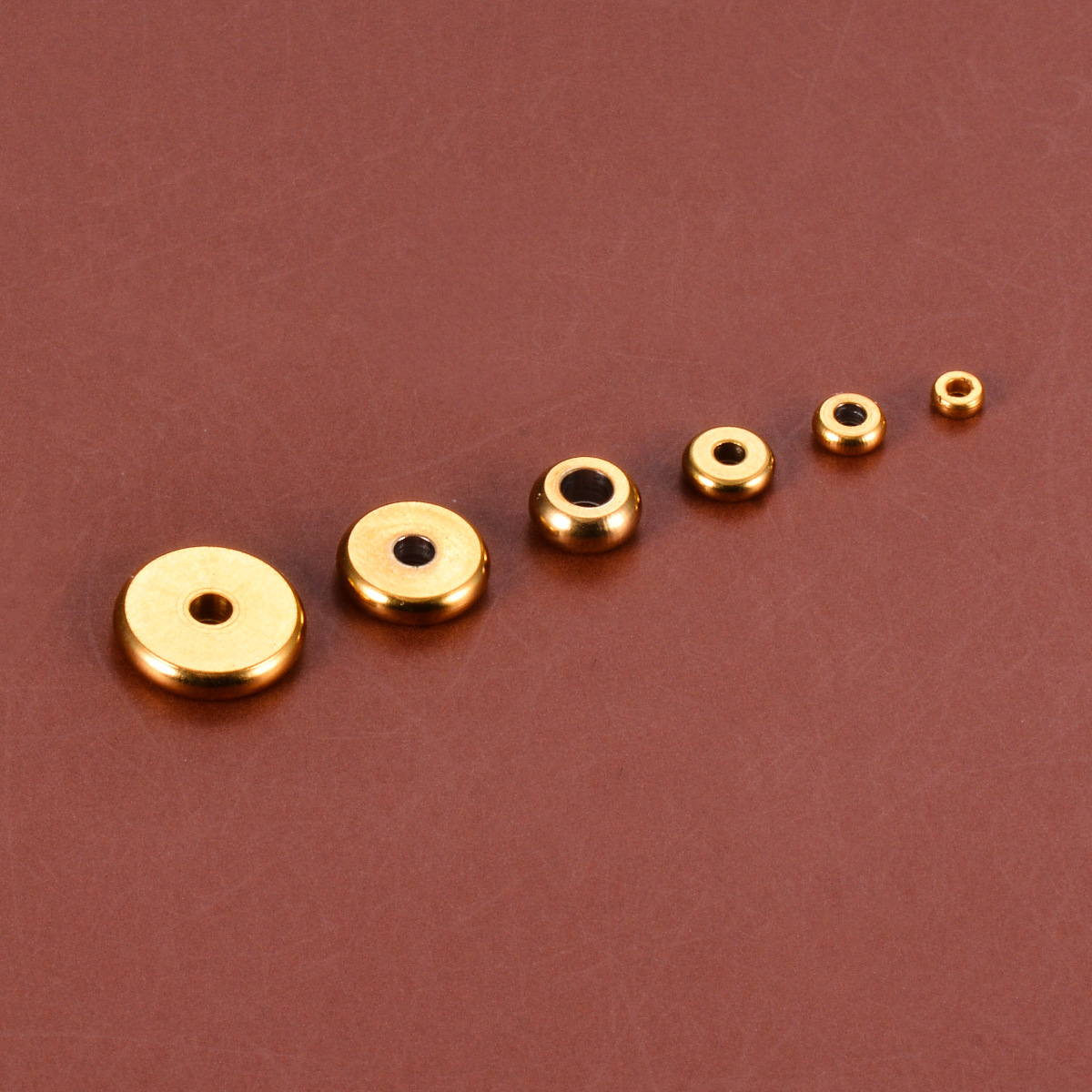 Solid Color Pattern 50 PCS/Package 304 Stainless Steel Solid Color DIY Jewelry Accessories Beads