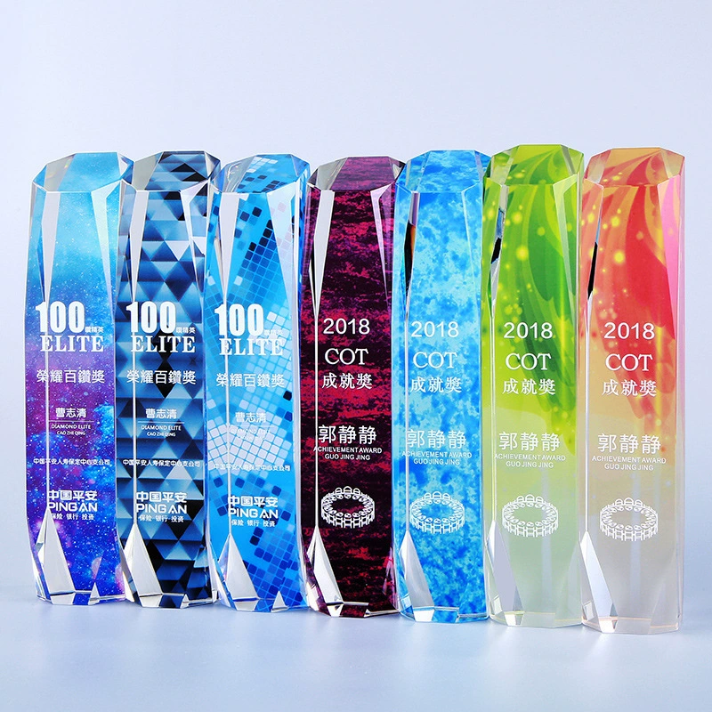 Хрустальный трофей из смолы для творчества, идеально подходит для красочных сувениров, наград с гравировкой для мероприятий, белый хрустальный трофей