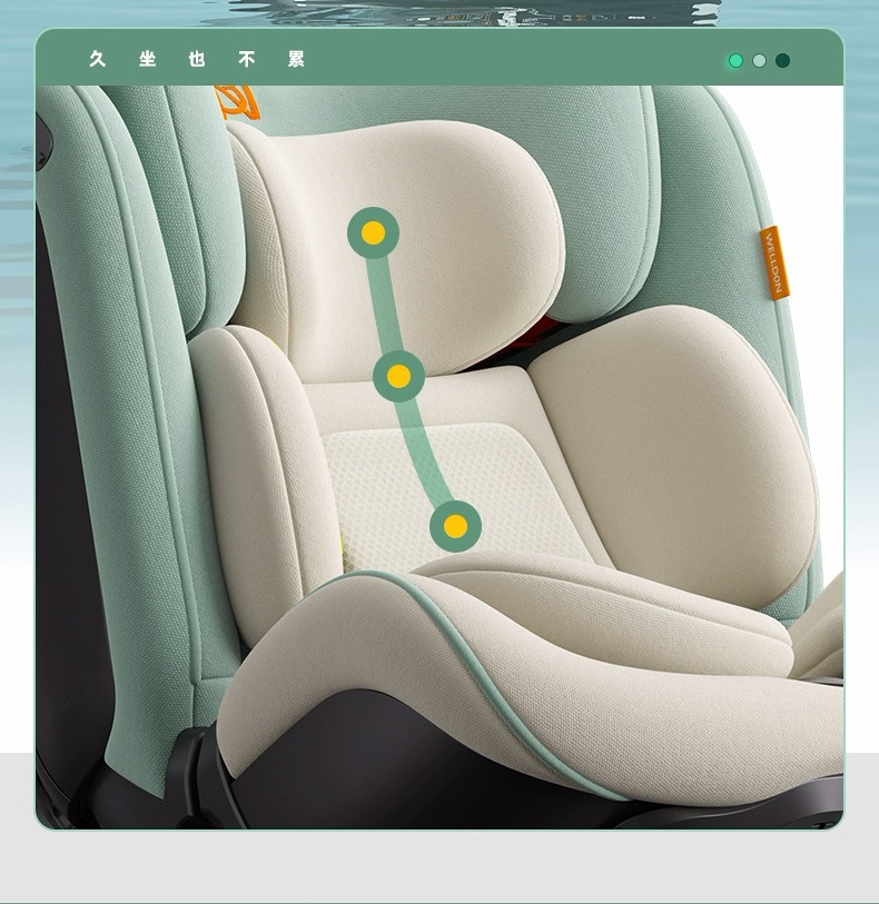 Welldon Huilun Smart Turn 2Pro+ Safety Seat for Babies Aged 0-7 Years, New National Standard Car Seat for Infants