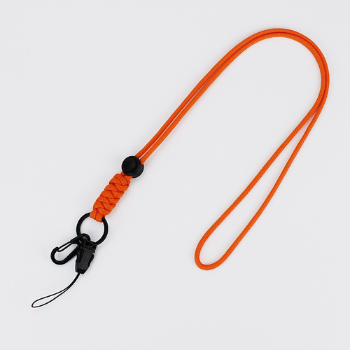 Cross-border new multi-functional ID badge keychain lanyard creative handmade braided umbrella cord school card tracker necklace cord