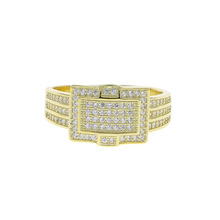 亚马逊wish镶钻锆石戒指跨境嘻哈新款指环潮牌男士Bling炫酷戒指