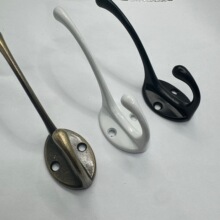 跨境专供玄关锌合金挂衣钩 欧式仿古复古橱柜衣帽钩 卫生间挂钩