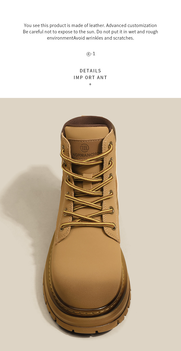 Women's Martin Boots Thick Soled British Style Casual Work Boots_voghion.com