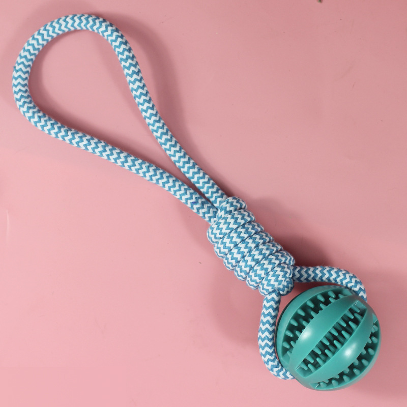 Camouflage cotton rope ball watermelon ball pet dog toy with rope ball elastic solid ball training funny food leakage ball