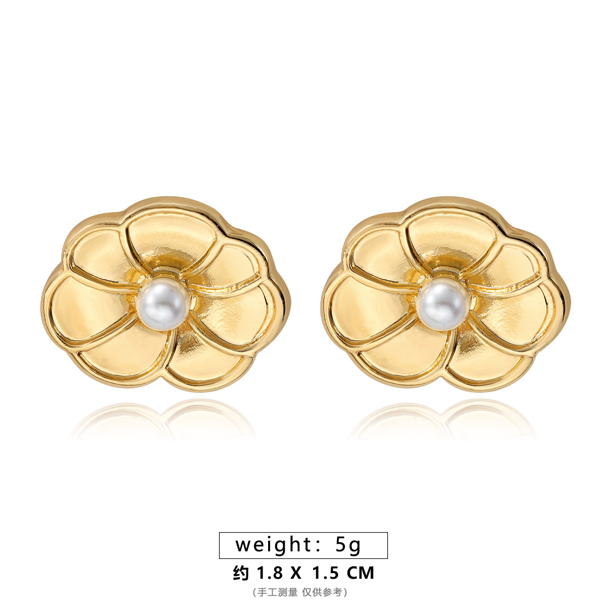 진주 연잎 귀걸이