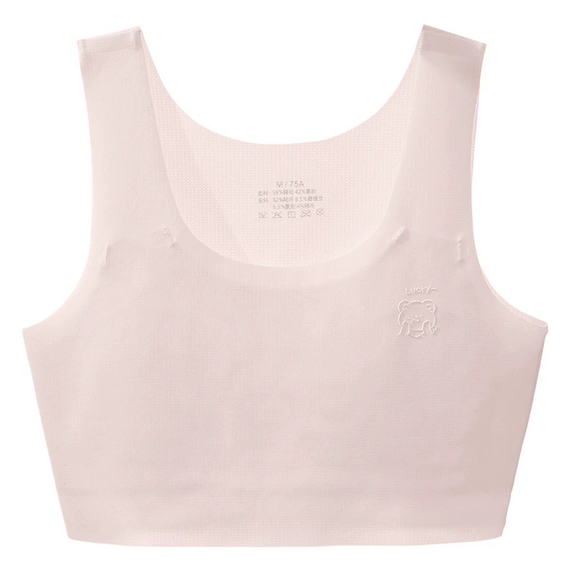 Бесшовное нижнее белье для девочек в летний период развития, бюстгальтер для девочек младшей средней школы, легкий дышащий детский жилет
