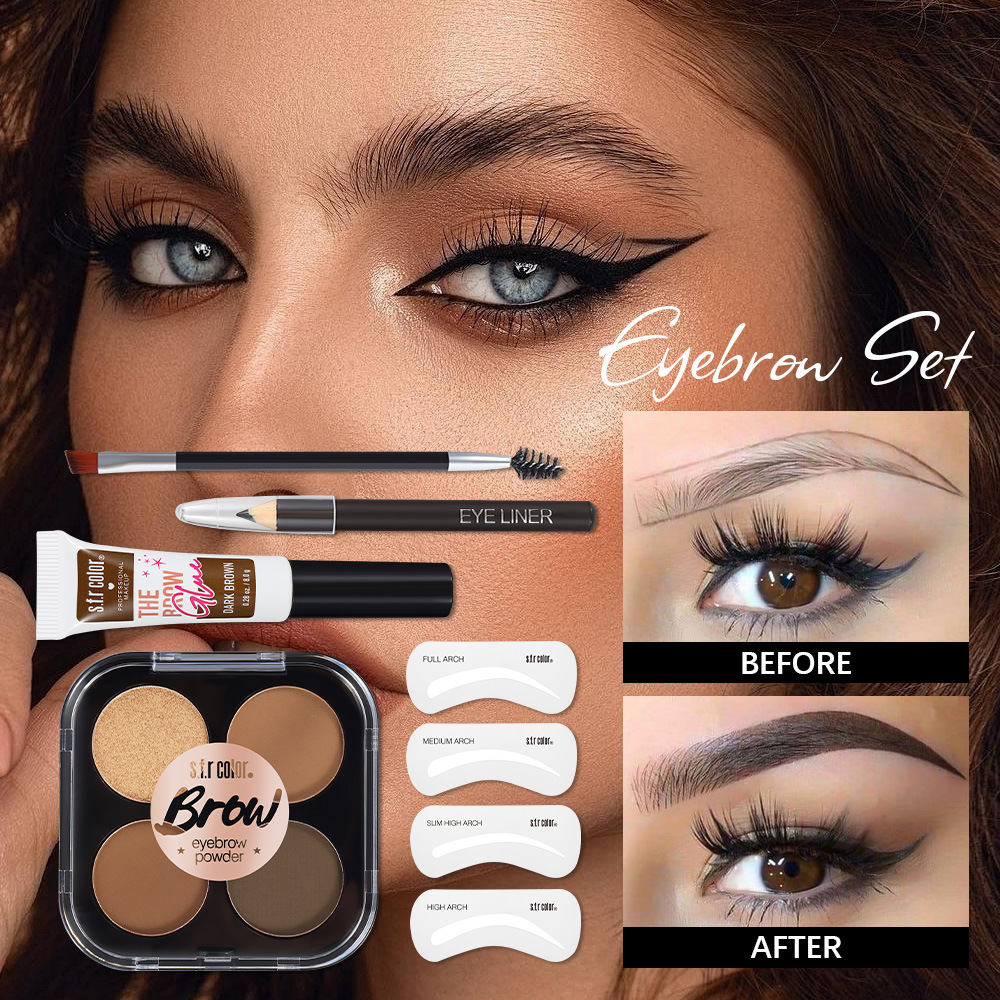 s.f.r color fábrica directa impermeable a prueba de sudor no es fácil de quitar el maquillaje fácil de colorear polvo de cejas naturales crayón de cejas