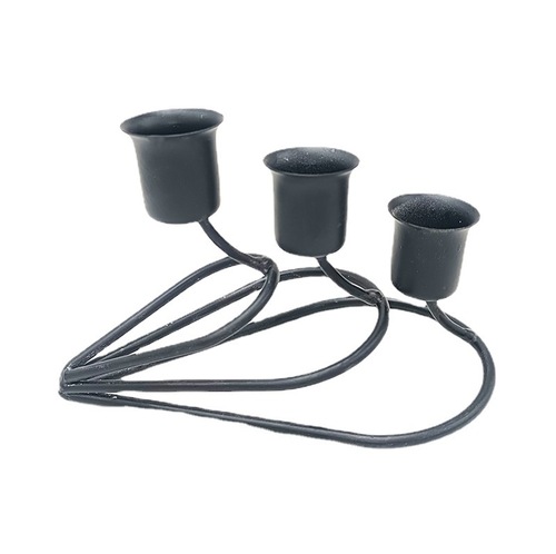 Factory Creative European and American Classic Series Iron Candlestick Rod Candlestick Iron Ornament Romantic Home Dining Table Candlelight