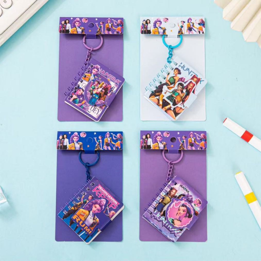 Cartoon transfronterizo KPOP Caza de brujas llavero cuaderno creativo para estudiantes mini cuaderno portátil