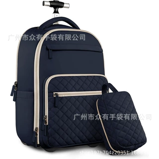 拉杆背包带轮子多功能旅行背包电脑背包带洗漱包旅行商务拉杆包包