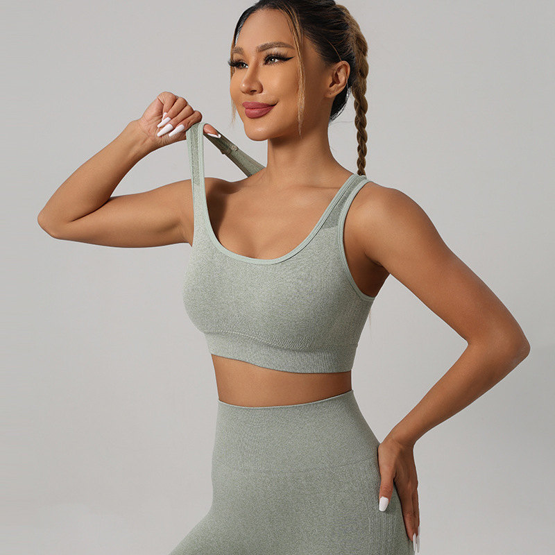 ropa interior deportiva transfronteriza mangas cortas pantalones cortos pantalones largos set mujer antichoque correr de alta intensidad yoga acondicionamiento físico espalda image 45